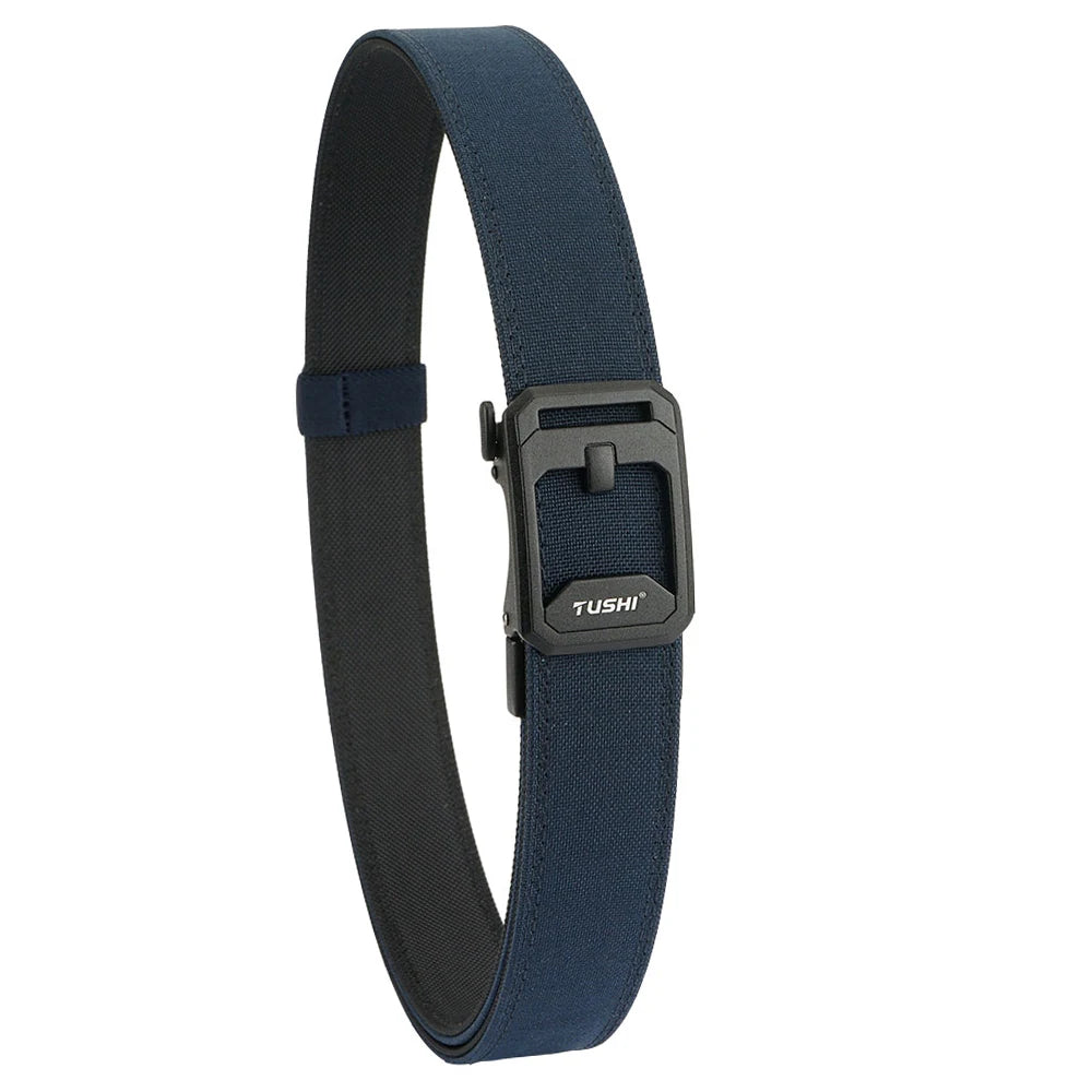 TUSHI Hard Tactical Belt for Men Sturdy Nylon Metal Automatic Buckle Police Duty Military Belt Outdoor Girdle IPSC Accessories