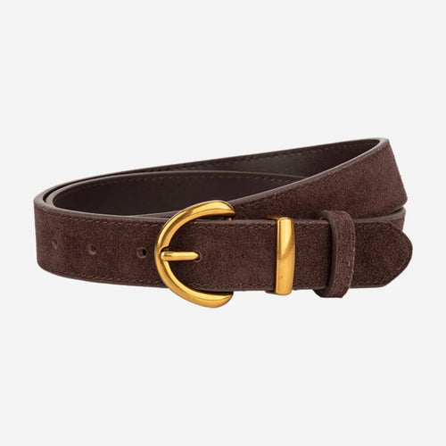Fashion High Quality Women Luxury Design Suede Leather Belt Trendy Versatile Business Waist Strap Casual Pin Buckle Waistband