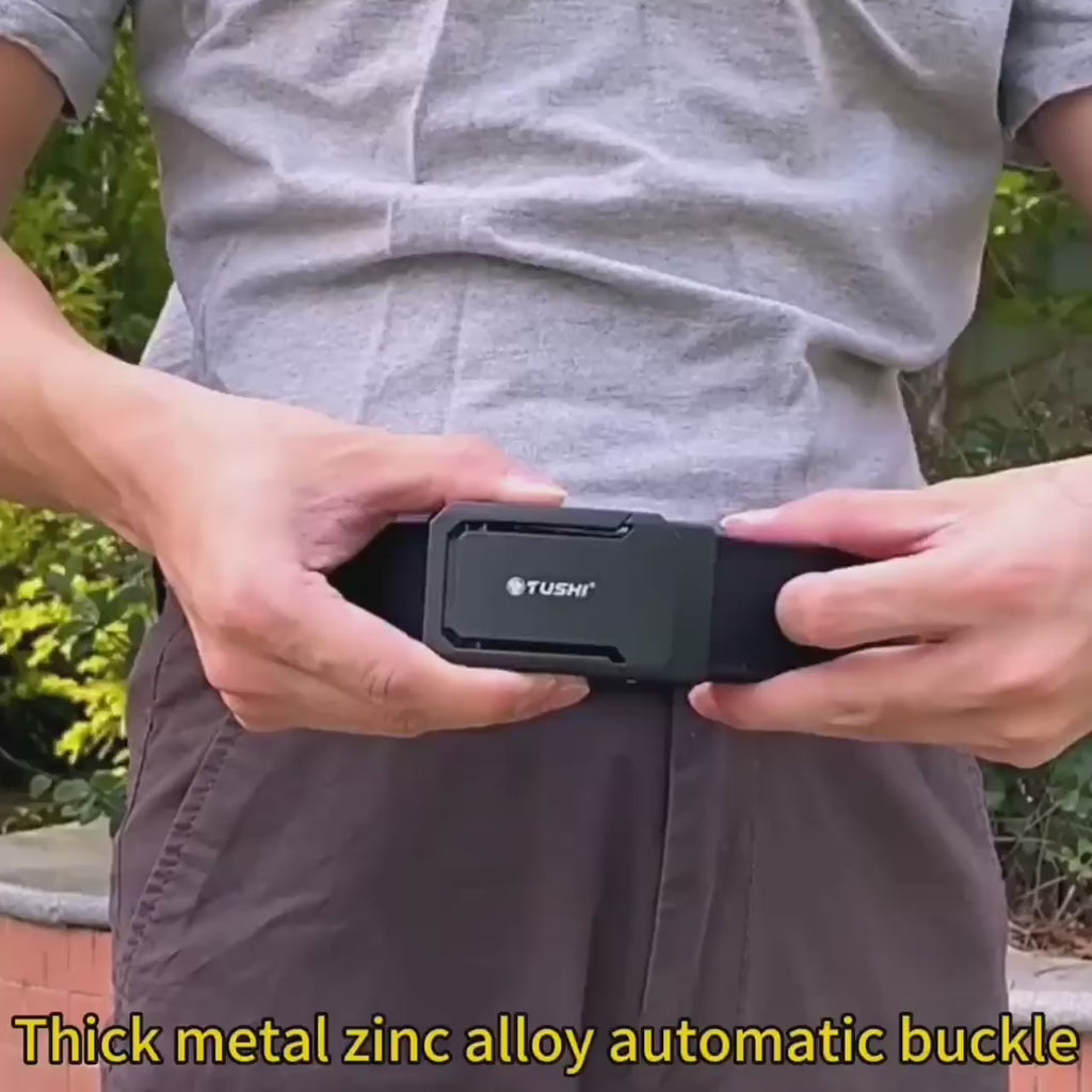 TUSHI Hard Tactical Belt for Men Sturdy Nylon Metal Automatic Buckle Police Duty Military Belt Outdoor Girdle IPSC Accessories